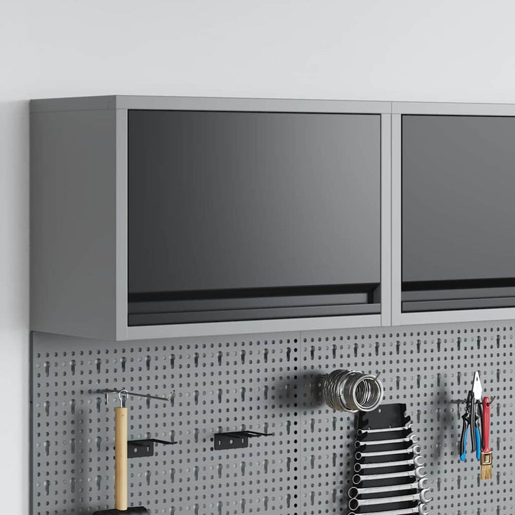 Vidaxx armoire à outils avec rangement noir et gris 50 x 25 x 35 cm
