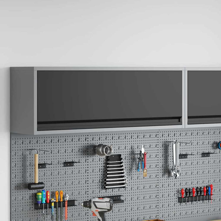 Vidaxx armoire à outils avec rangement noir et gris 100 x 25 x 35 cm