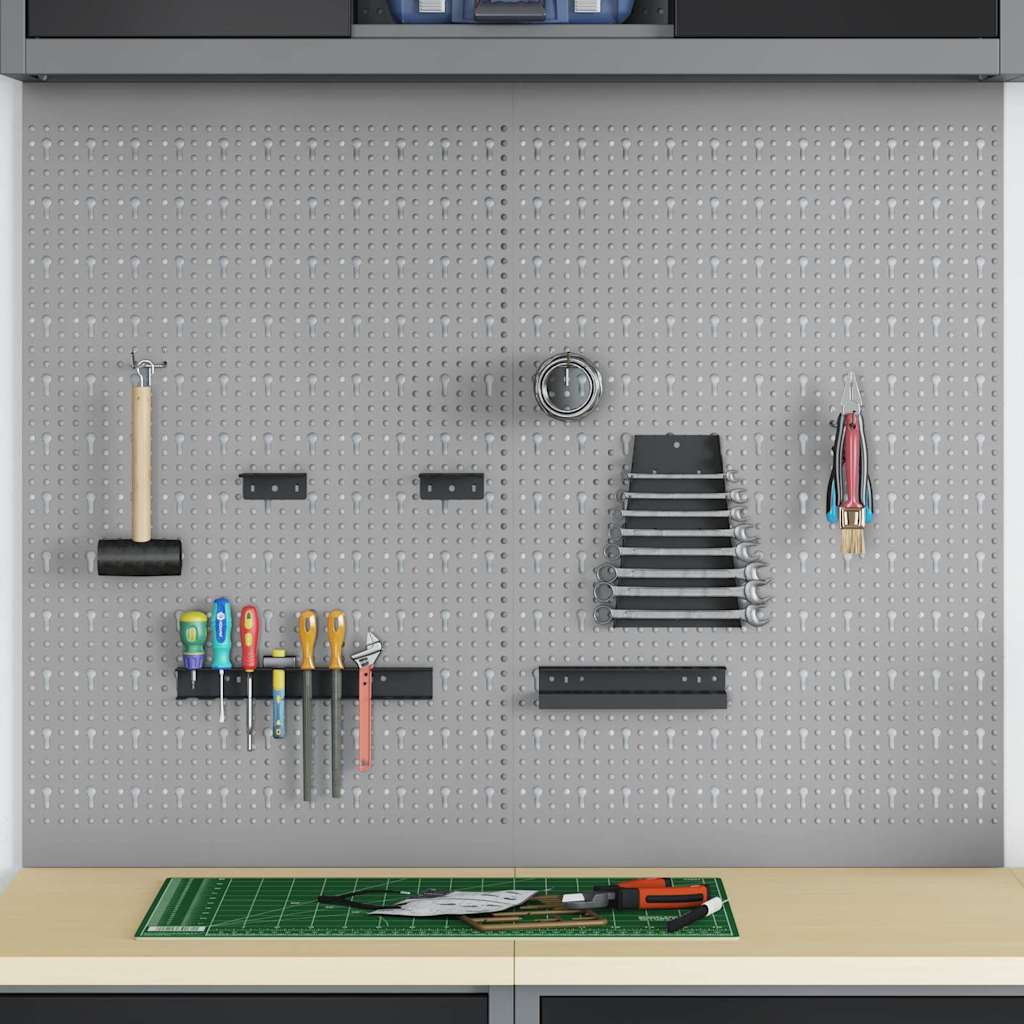 Vidaxxl outils panneau mural 2 pcs gris 100 x 1 x 80 cm