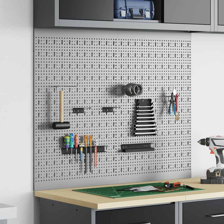Vidaxxl outils panneau mural 2 pcs gris 100 x 1 x 80 cm