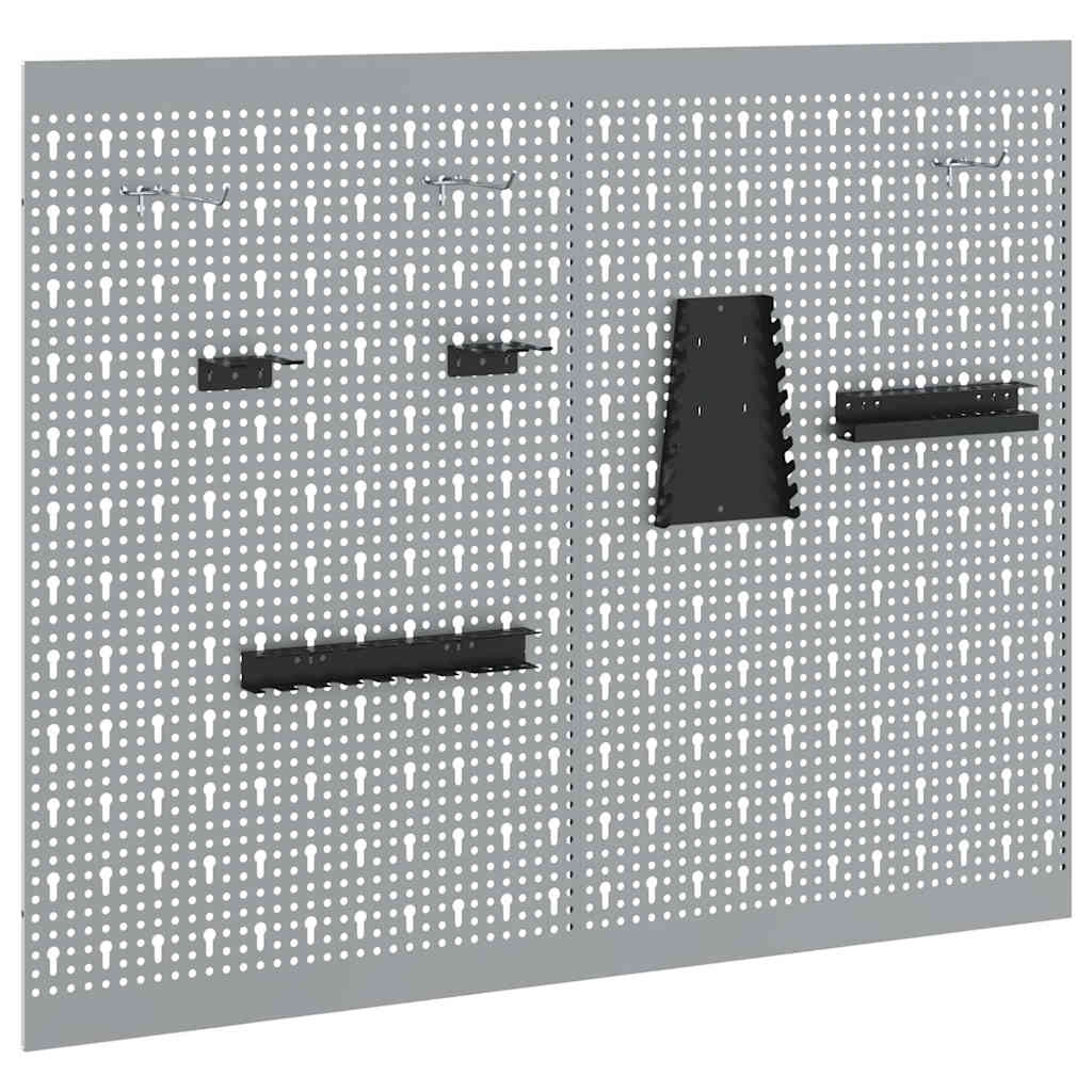 Vidaxxl outils panneau mural 2 pcs gris 100 x 1 x 80 cm