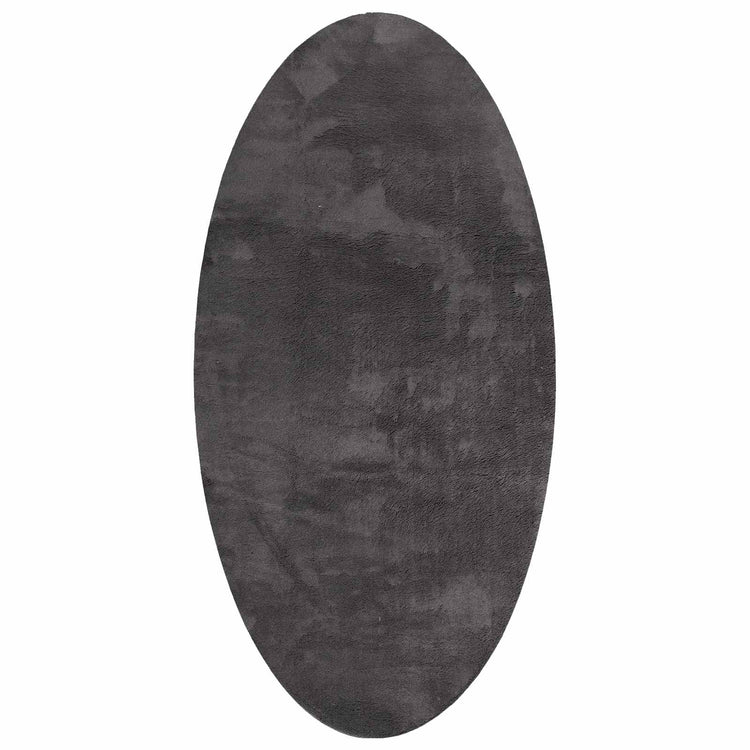 Vidaxl tapis ovale huarte anthracite 100 x 200 cm 100% polyester