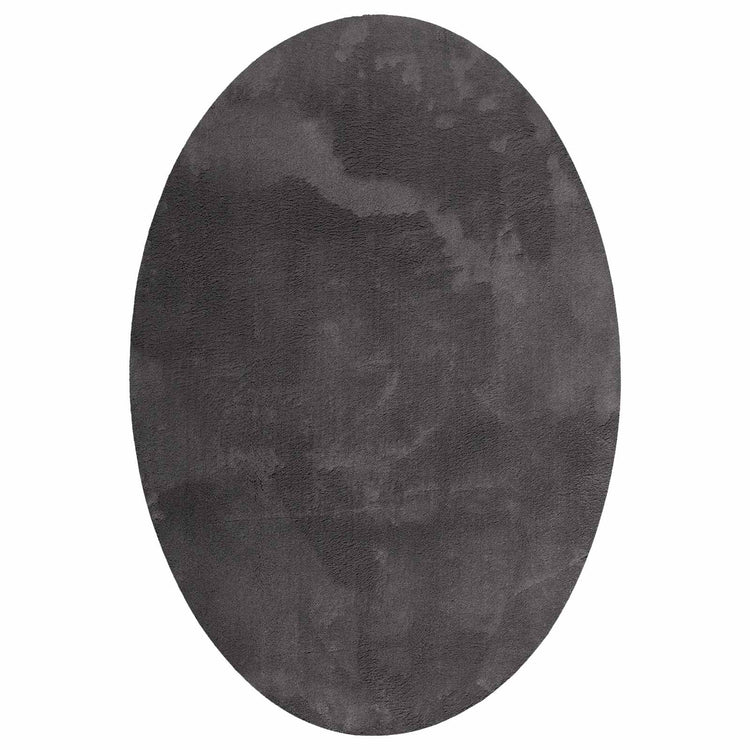 Vidaxl tapis ovale huarte anthracite 160 x 230 cm 100% polyester