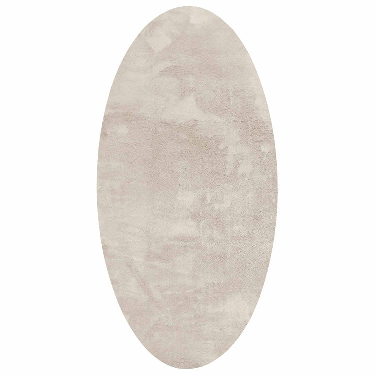 Vidaxl tapis ovale huarte beige 80 x 150 cm 100% polyester