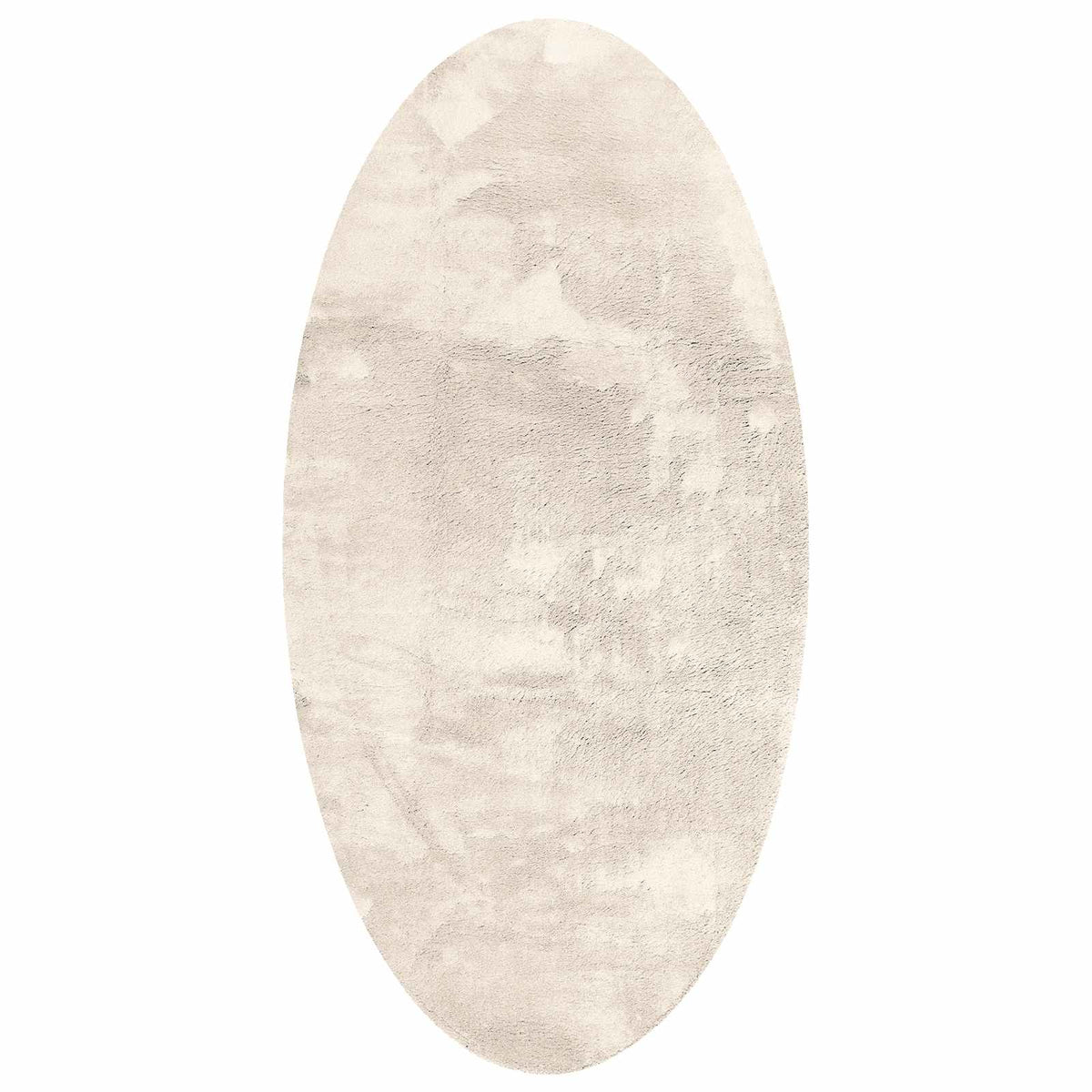 Vidaxl tapis ovale huarte beige 100 x 200 cm 100% polyester