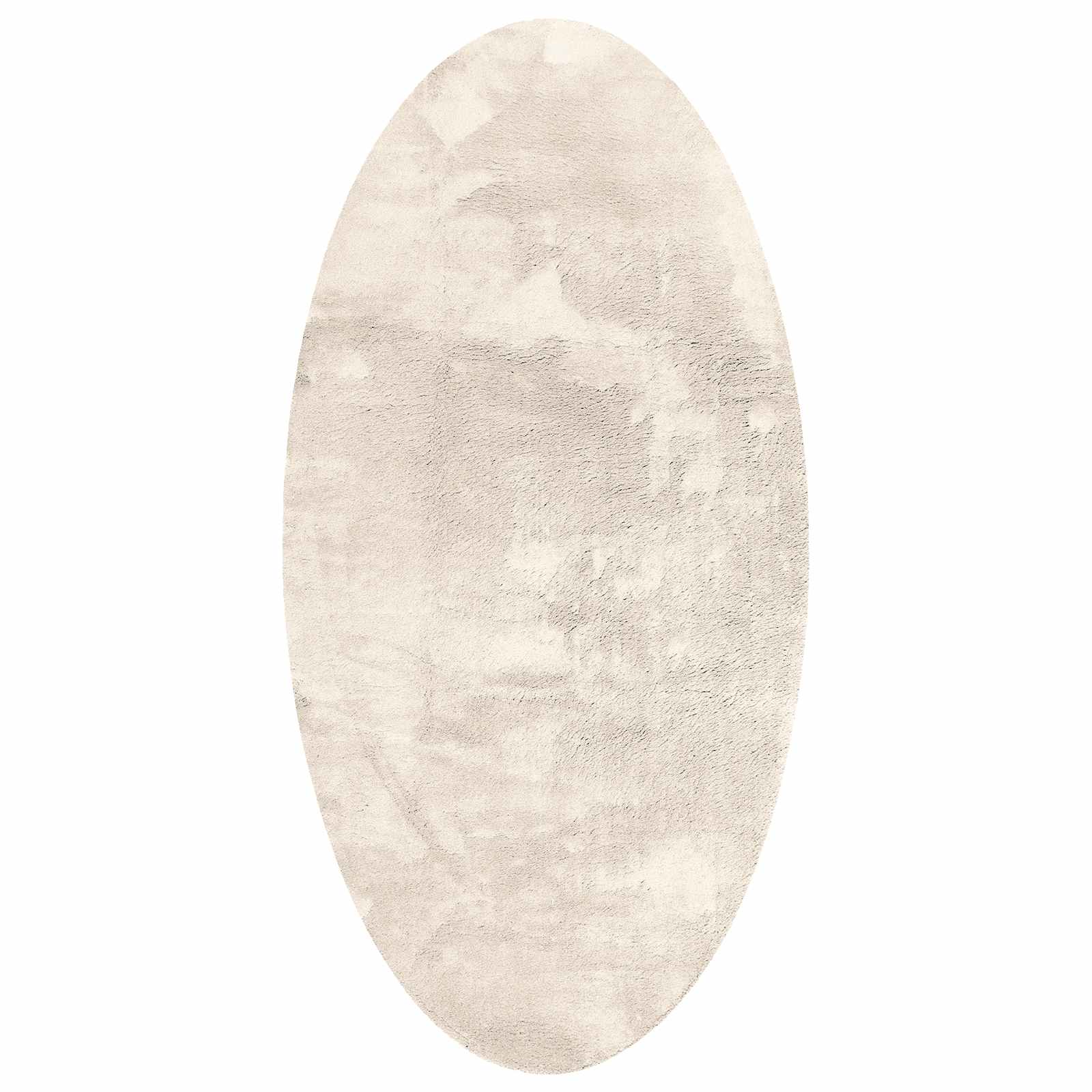 Vidaxl tapis ovale huarte beige 100 x 200 cm 100% polyester