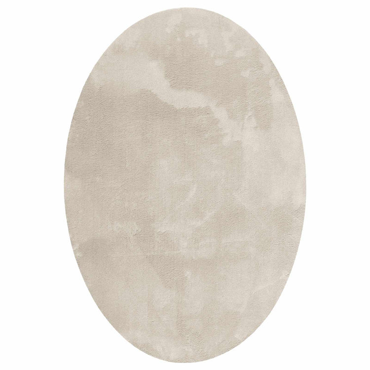 Vidaxl tapis ovale huarte beige 120 x 170 cm 100% polyester