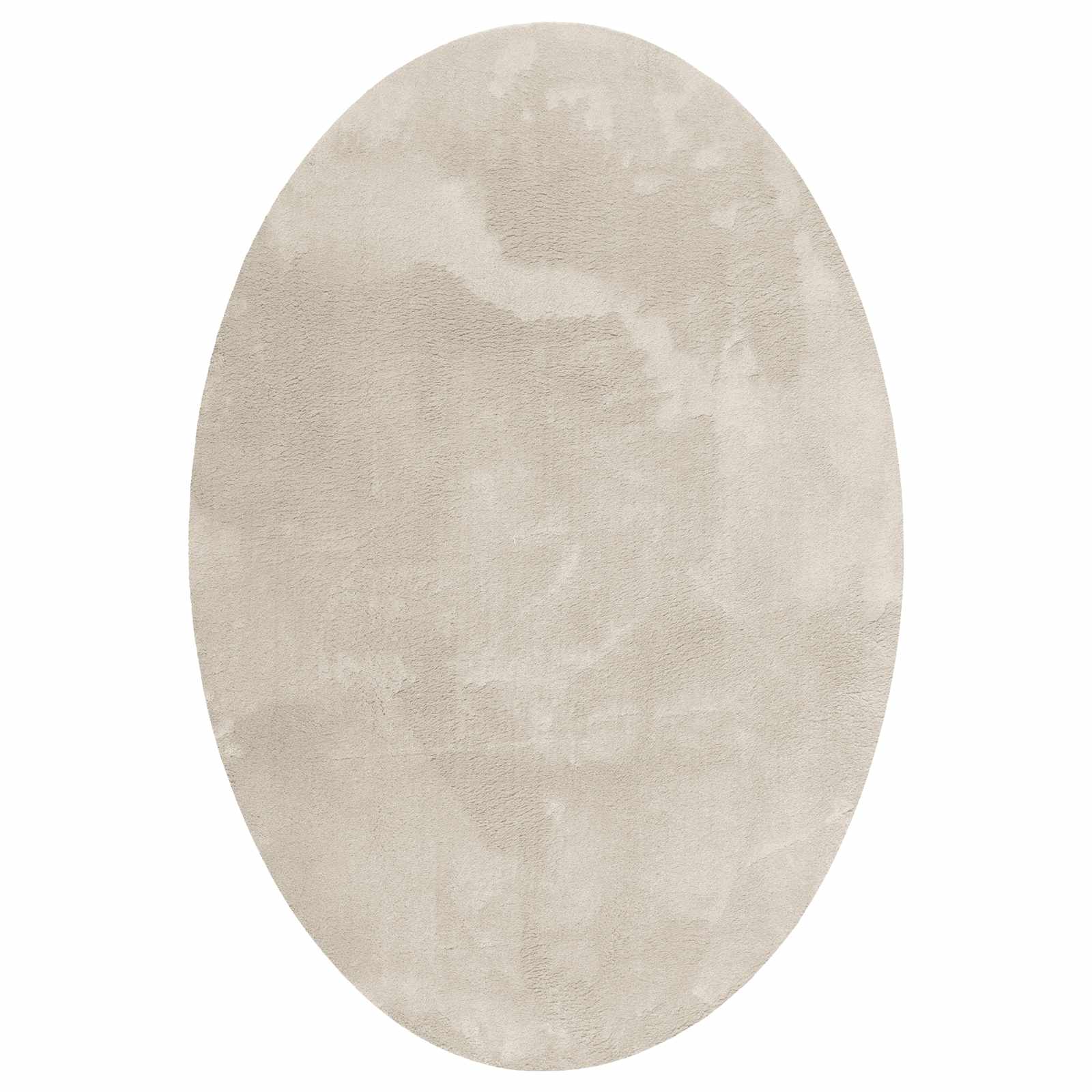 Vidaxl tapis ovale huarte beige 140 x 200 cm 100% polyester