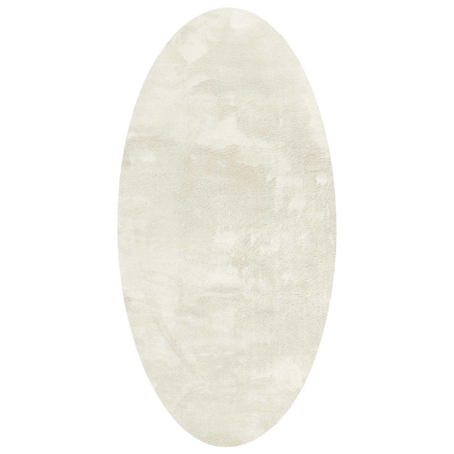 Vidaxl tapis ovale huarte crème 100 x 200 cm 100% polyester
