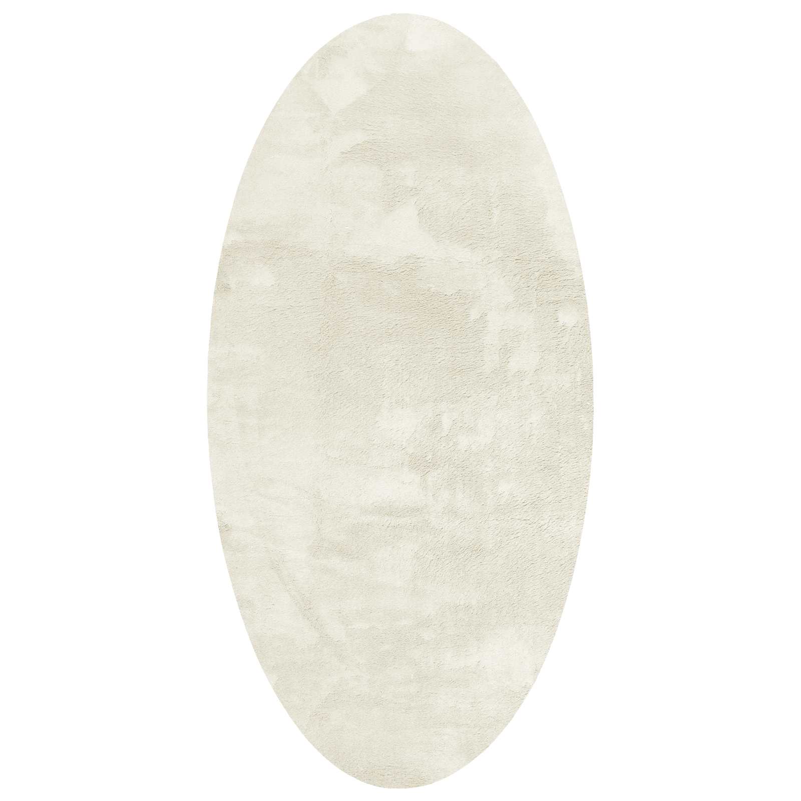 Vidaxl tapis ovale huarte crème 100 x 200 cm 100% polyester