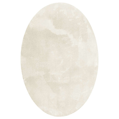 Vidaxl tapis ovale huarte crème 160 x 230 cm 100% polyester