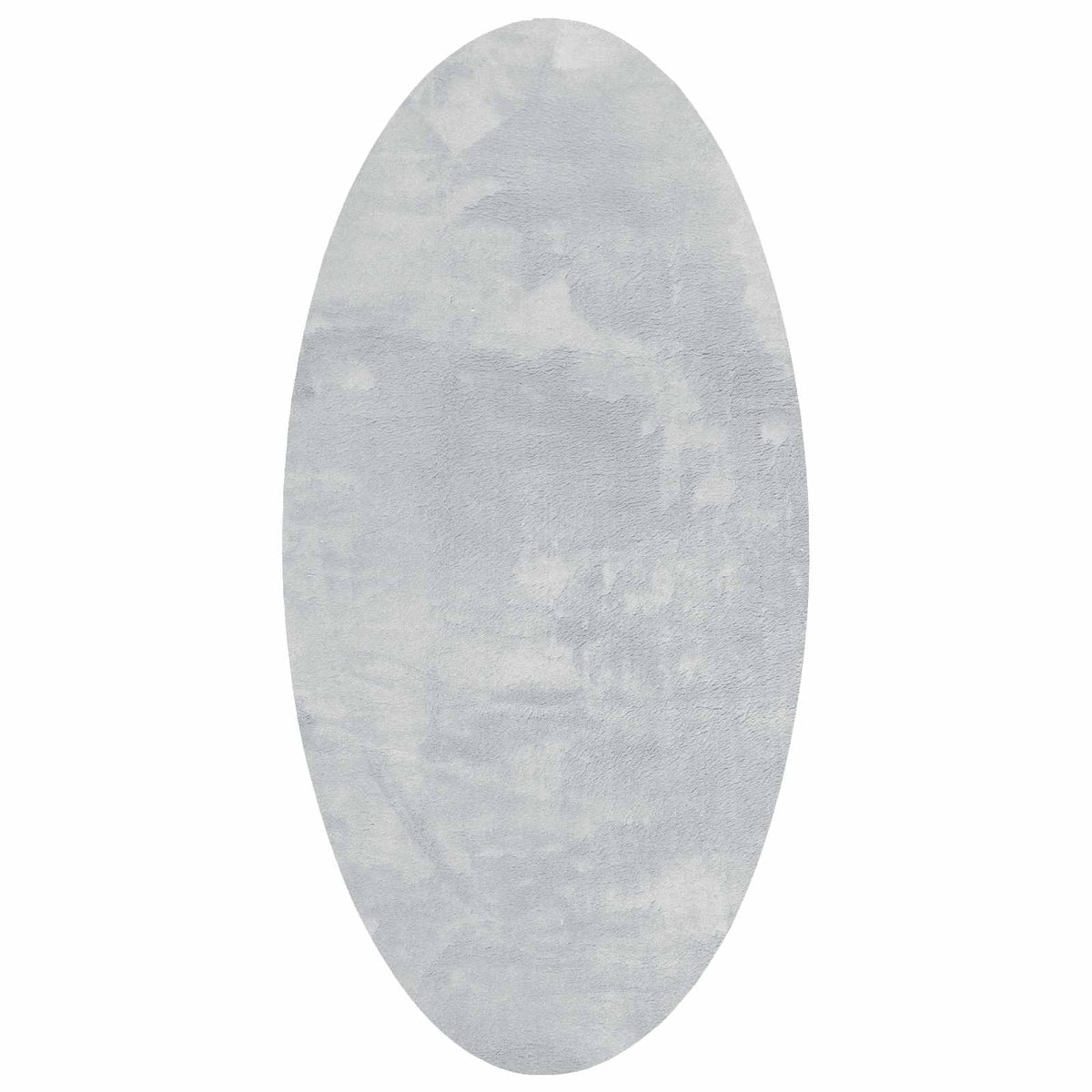 Vidaxl tapis ovale huarte gris 80 x 150 cm 100% polyester