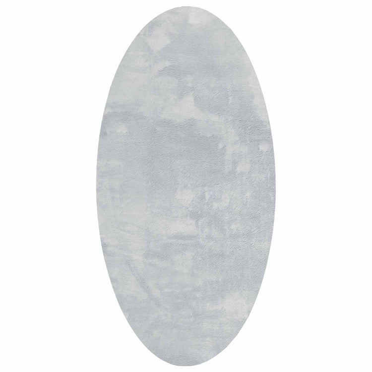 Vidaxl tapis ovale huarte gris 80 x 150 cm 100% polyester