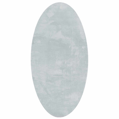 Vidaxl tapis ovale huarte gris 100 x 200 cm 100% polyester