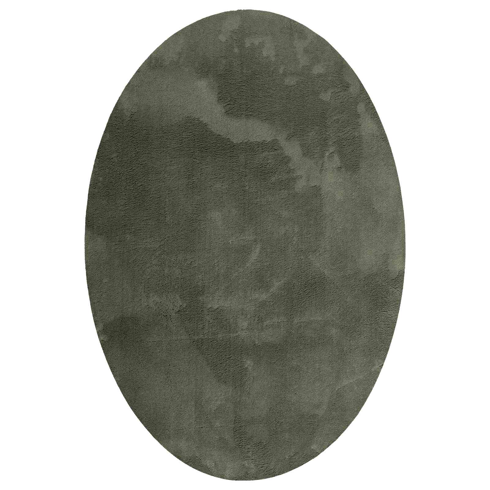 Vidaxl tapis ovale huarte vert forêt 140 x 200 cm 100% polyester