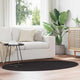 Vidaxl tapis ovale huarte noir 120 x 170 cm 100% polyester