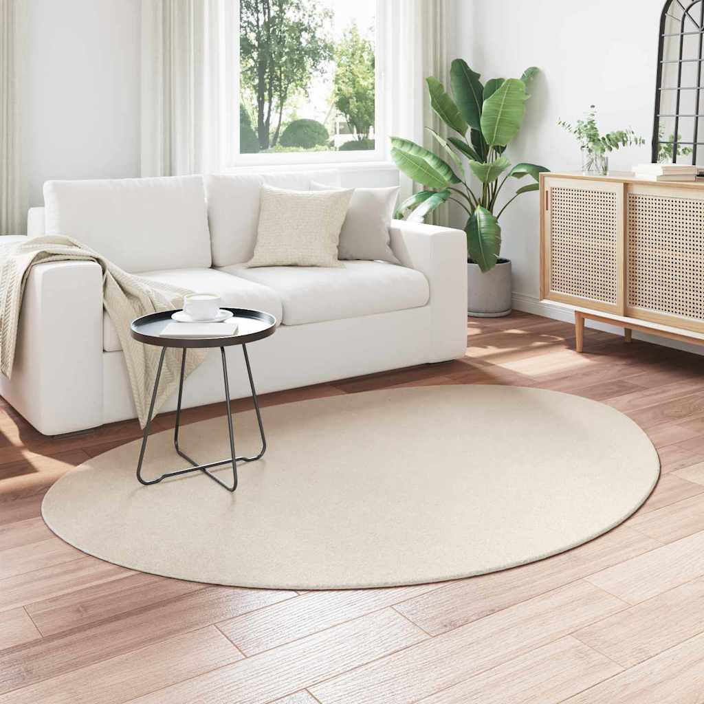 VidaXL tapis huarte beige 140 x 200 cm polyester