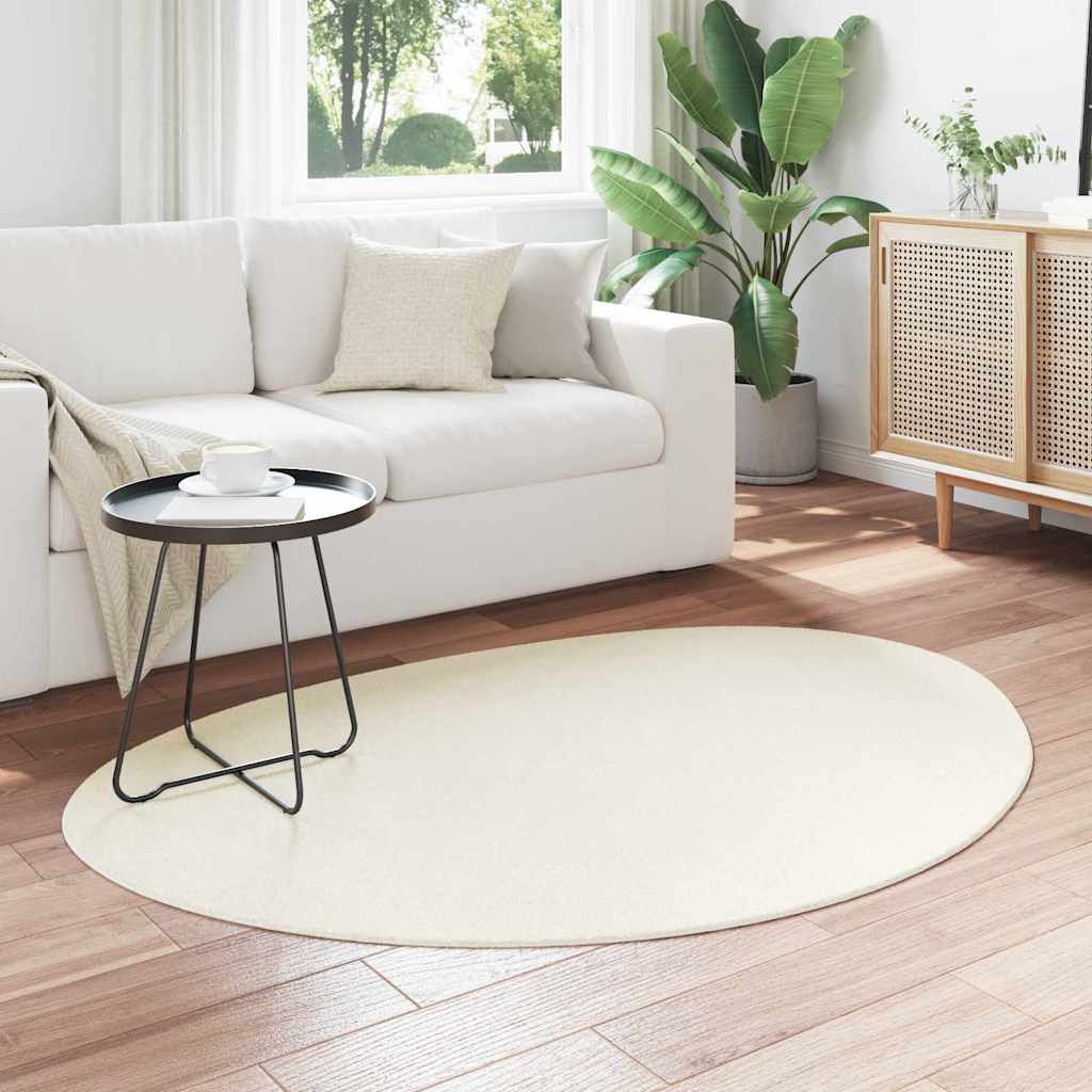 VidaXL tapis huarte crème 100 x 200 cm polyester