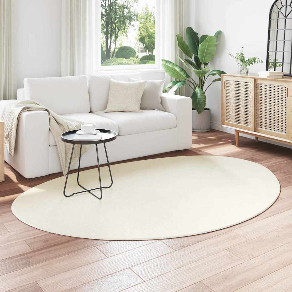 VidaXL tapis huarte crème 140 x 200 cm polyester
