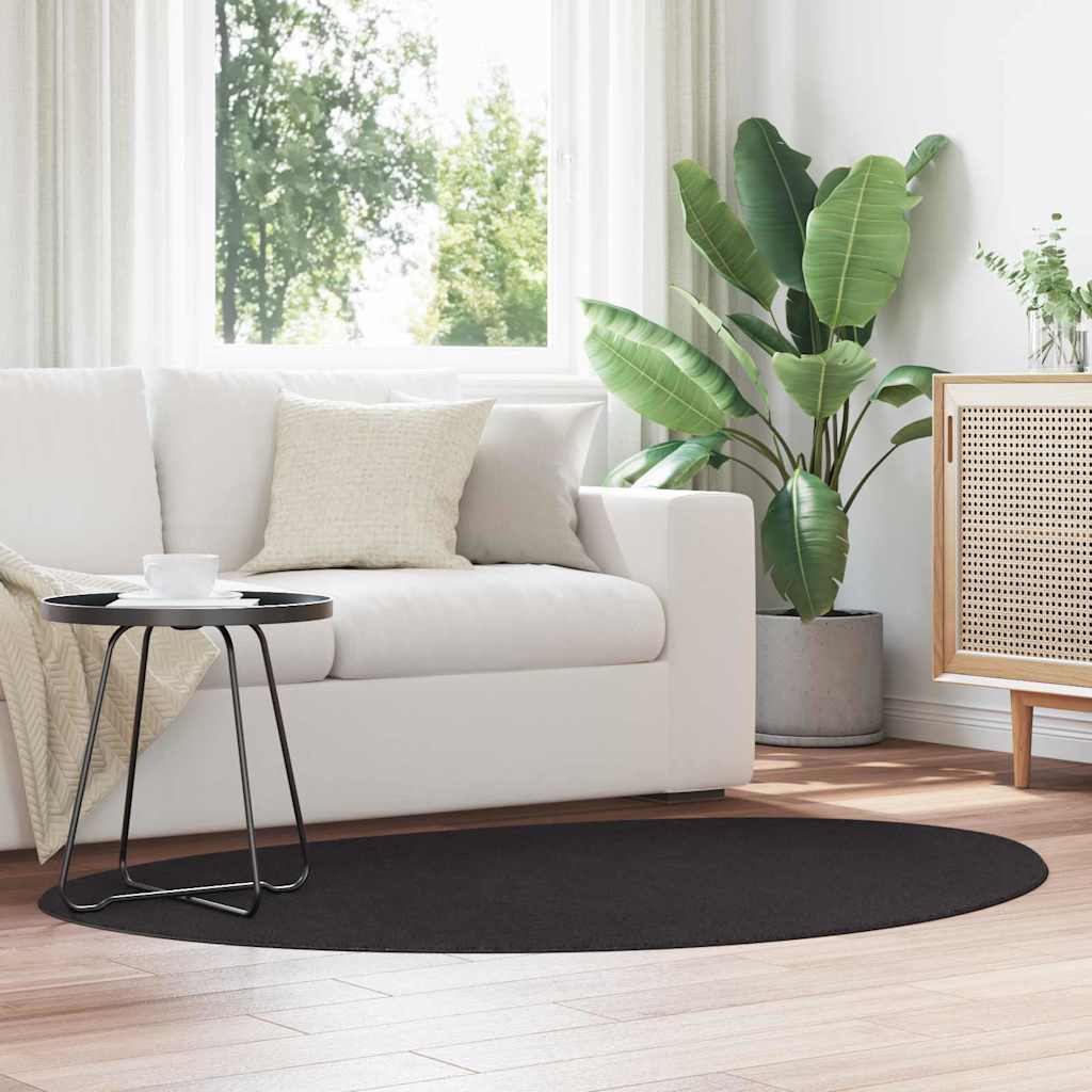 VidaXL tapis huarte noir 120 x 170 cm polyester