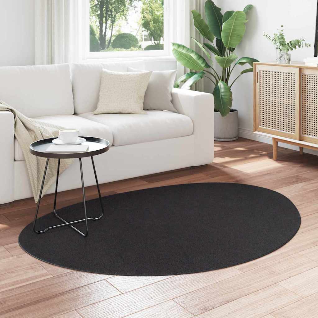 VidaXL tapis huarte noir 120 x 170 cm polyester