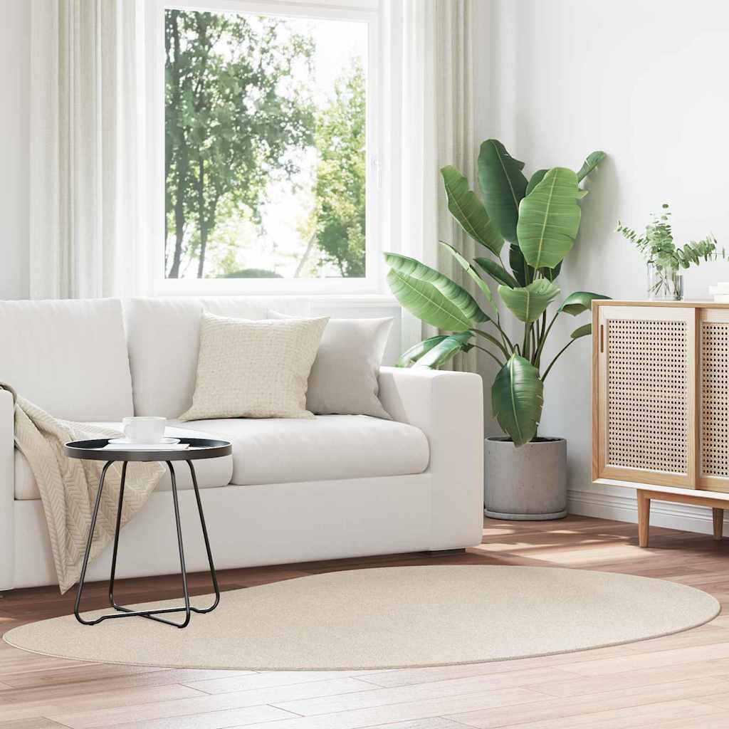 VidaXL tapis huarte beige 140 x 200 cm polyester