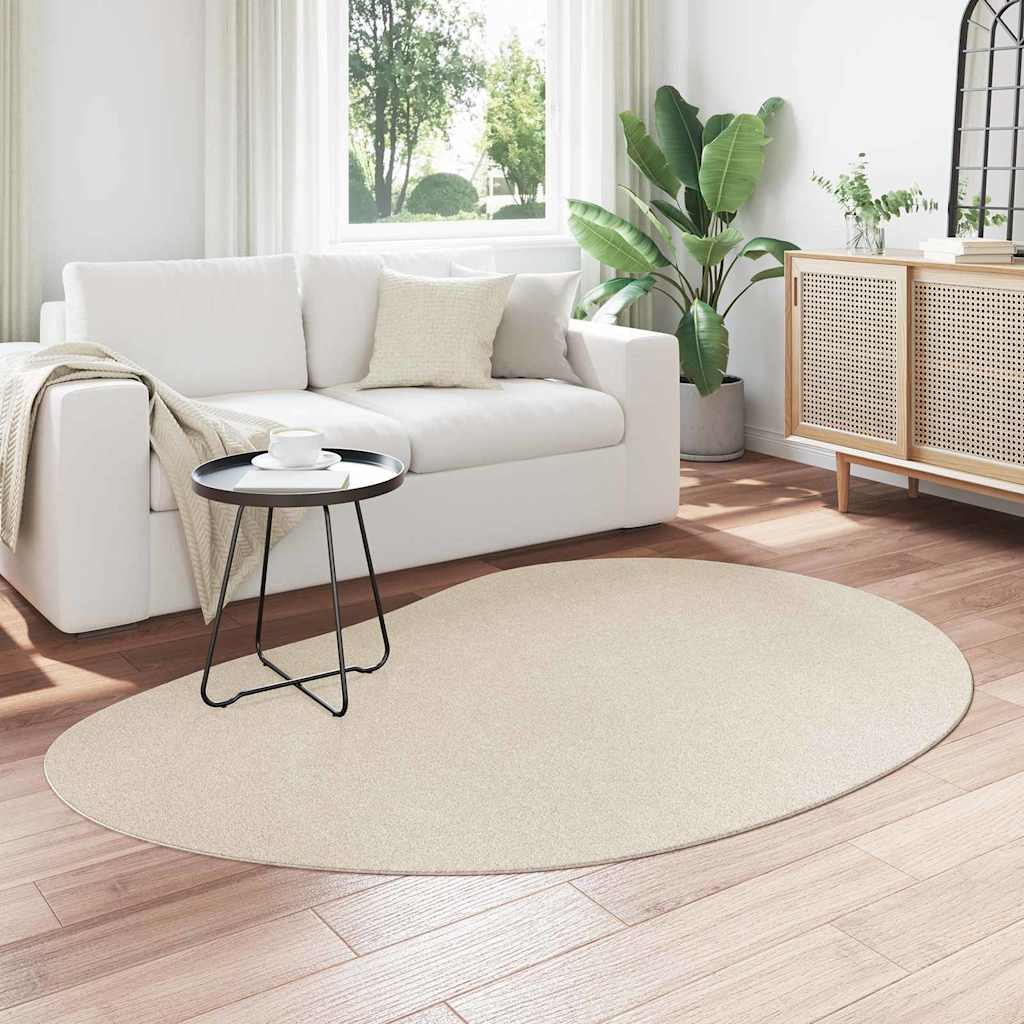 VidaXL tapis huarte beige 140 x 200 cm polyester