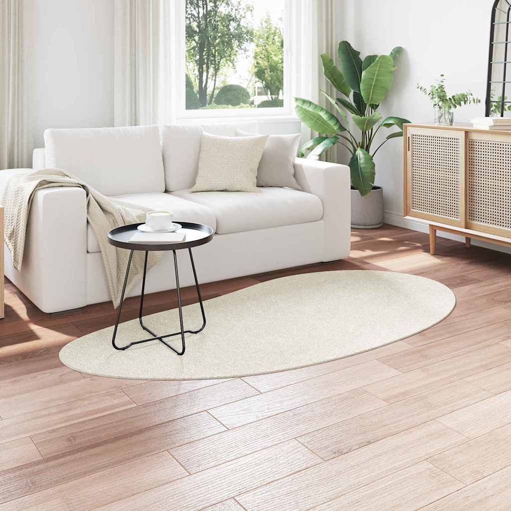 VidaXL tapis huarte crème 100 x 200 cm polyester