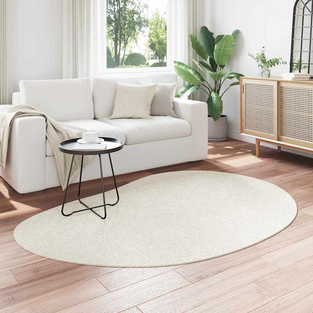 VidaXL tapis huarte crème 140 x 200 cm polyester