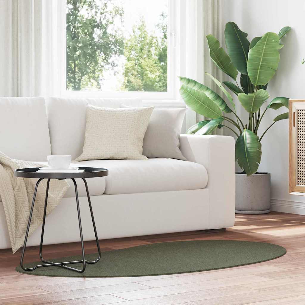 VidaXL tapis huarte vert forêt 80 x 150 cm polyester