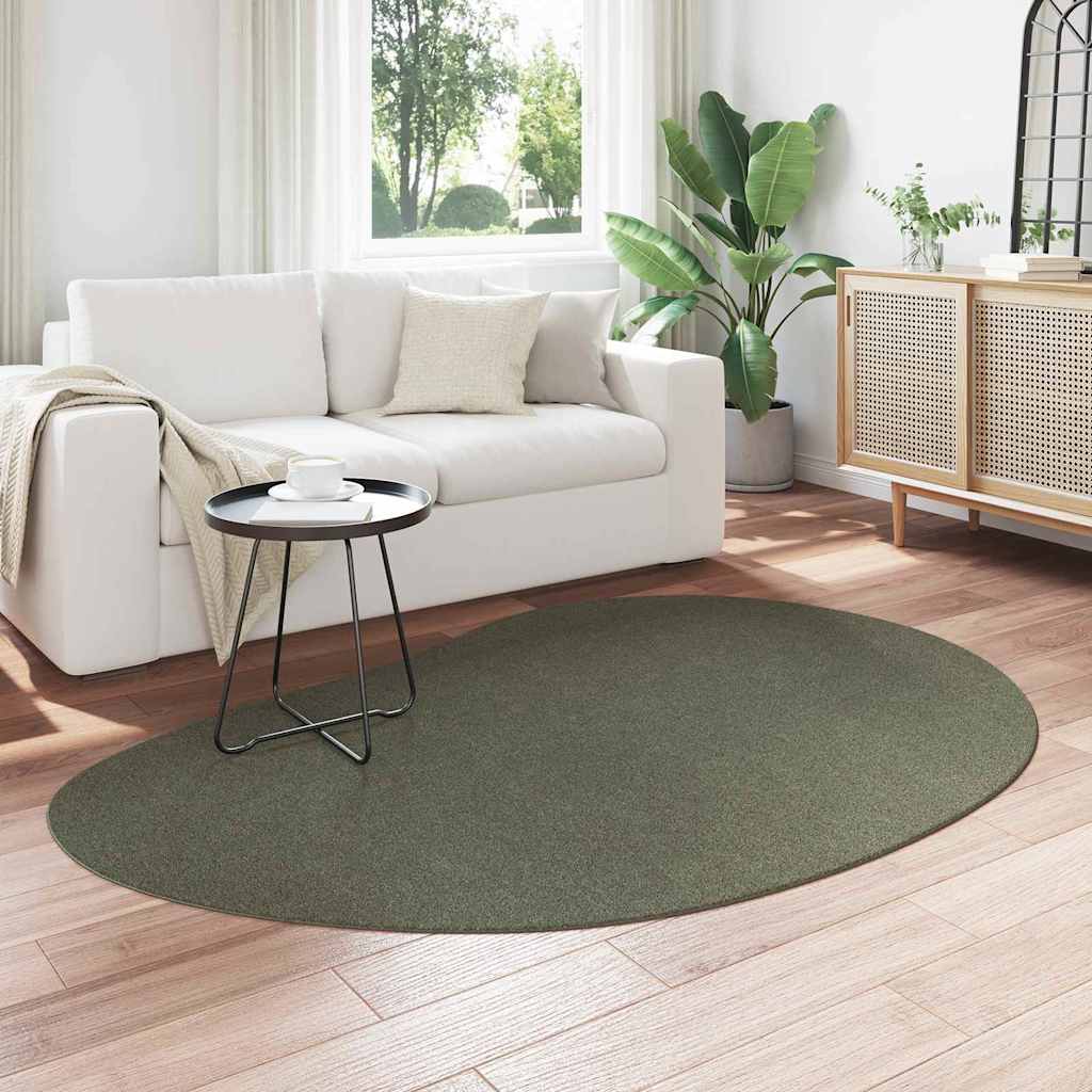 VidaXL tapis huarte vert forêt 140 x 200 cm polyester