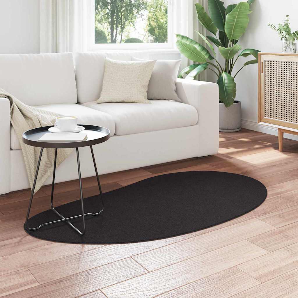 VidaXL tapis huarte noir 80 x 150 cm polyester