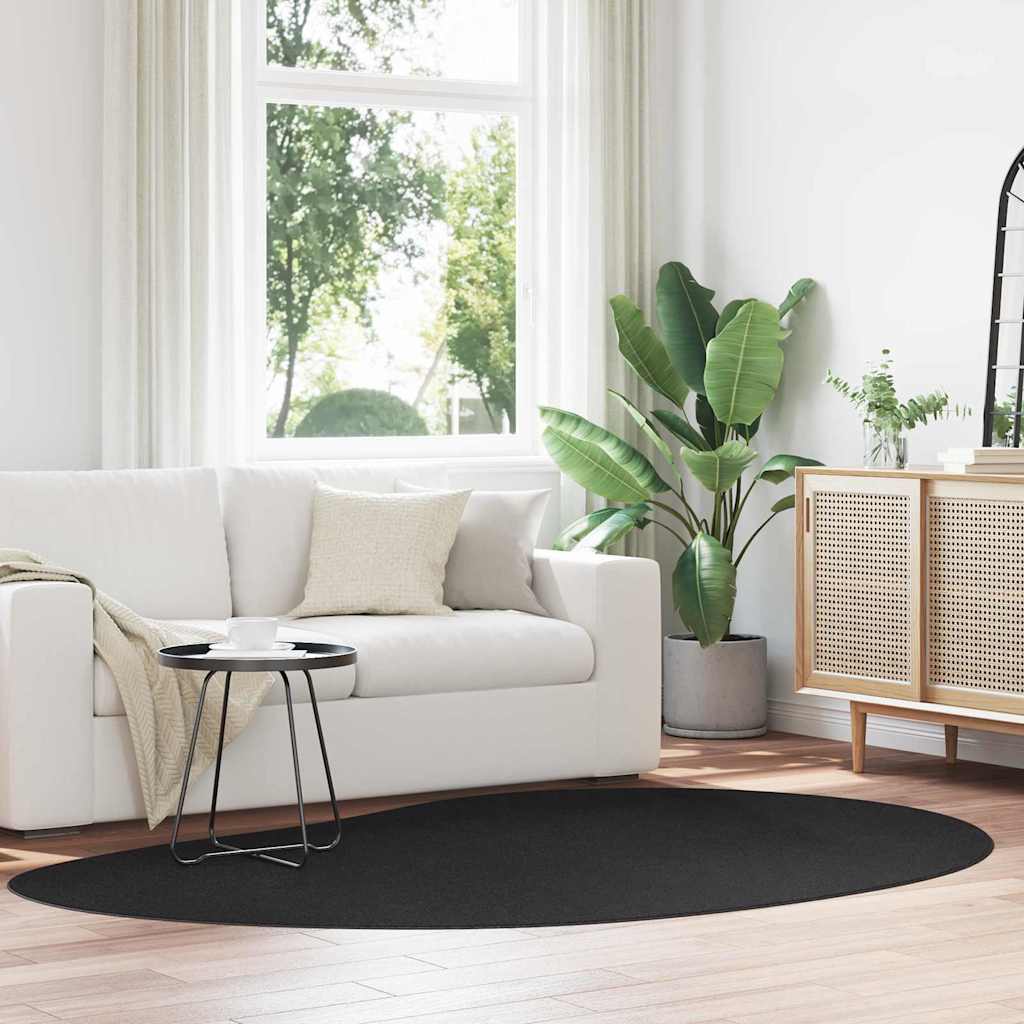 VidaXL tapis huarte noir 160 x 230 cm polyester