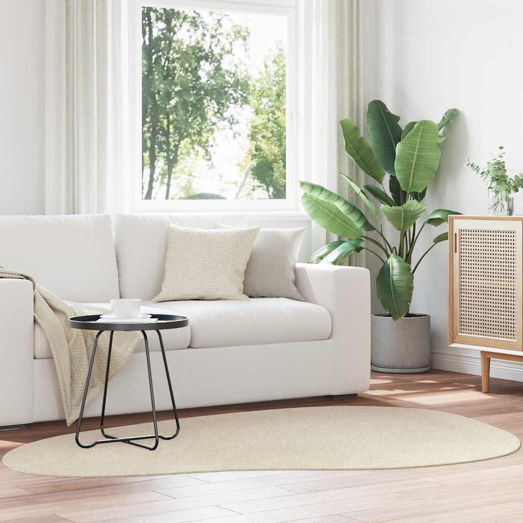 Vidaxl vloerkleden huarte beige 140 x 200 cm polyester