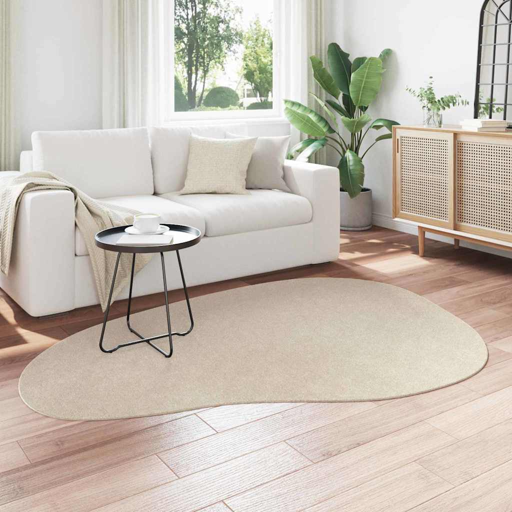 Vidaxl vloerkleden huarte beige 140 x 200 cm polyester