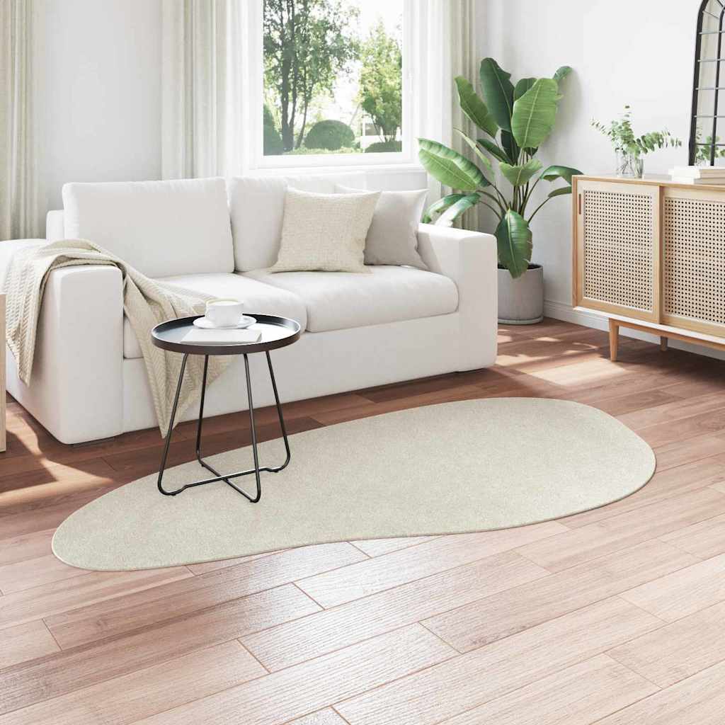 VidaXL tapis huarte crème 100 x 200 cm polyester
