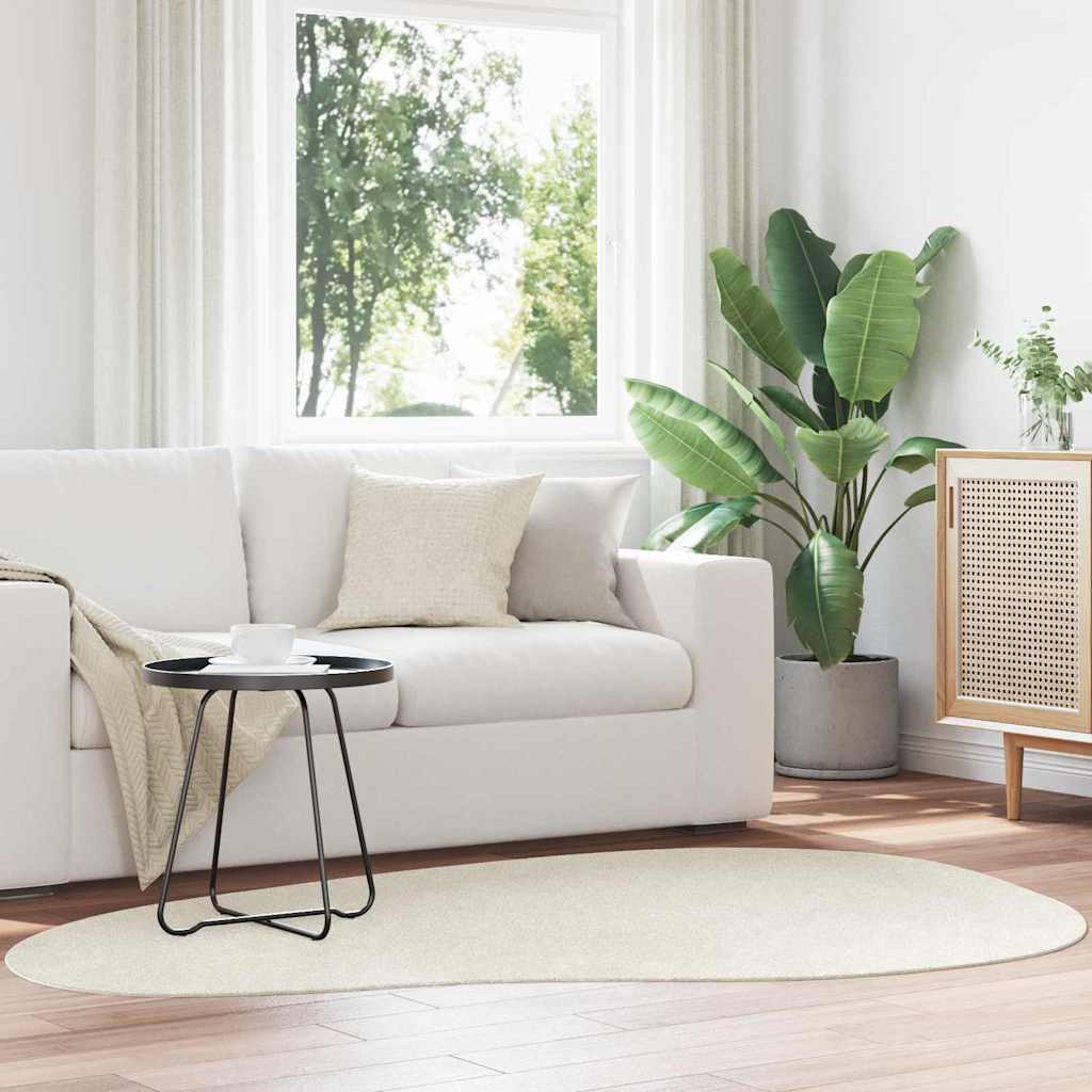 VidaXL tapis huarte crème 140 x 200 cm polyester