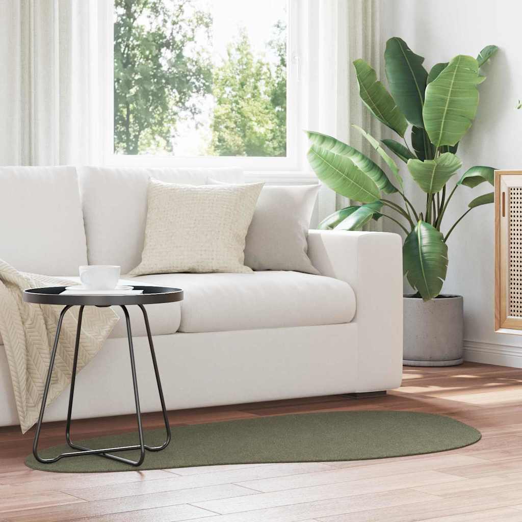 VidaXL tapis huarte vert forêt 80 x 150 cm polyester