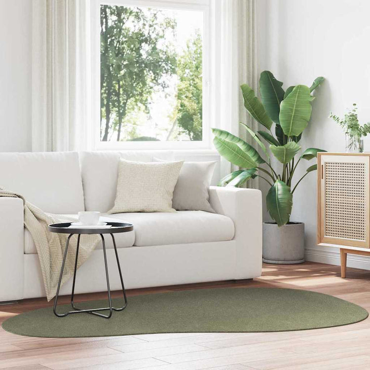 VidaXL tapis huarte vert forêt 140 x 200 cm polyester