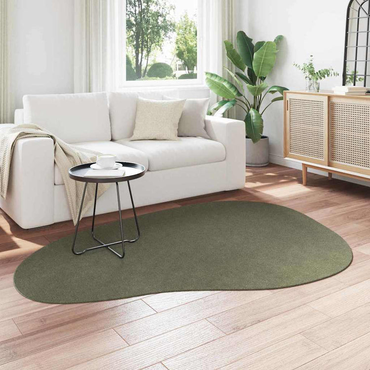 VidaXL tapis huarte vert forêt 140 x 200 cm polyester