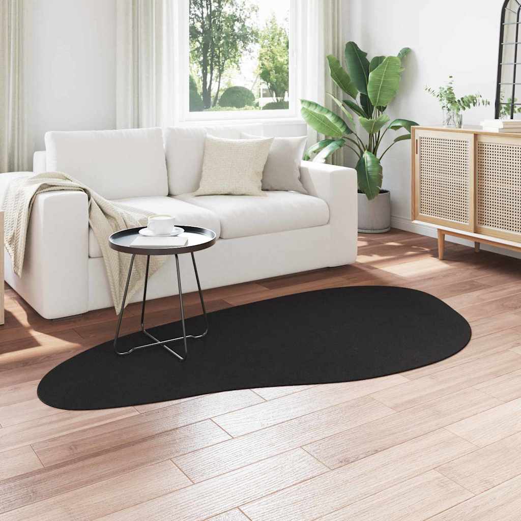 VidaXL tapis huarte noir 100 x 200 cm polyester