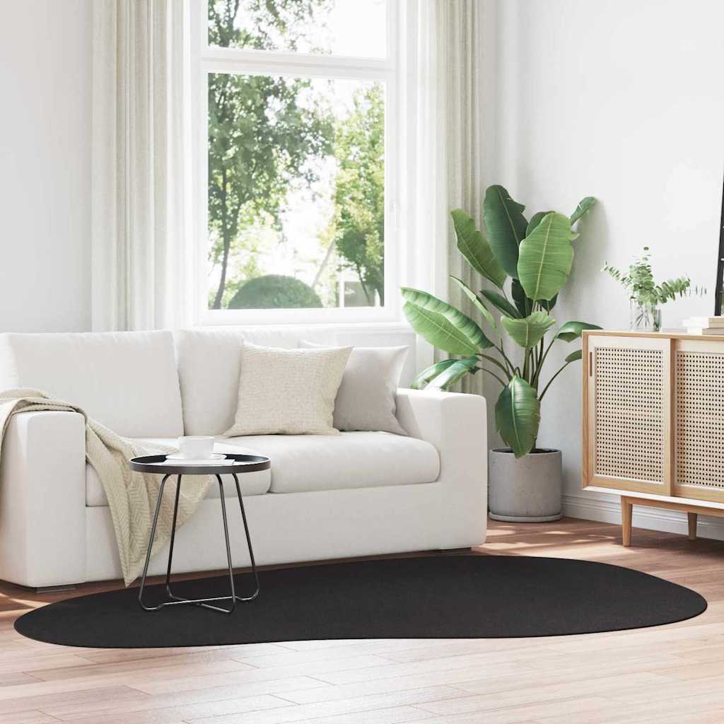 VidaXL tapis huarte noir 160 x 230 cm polyester