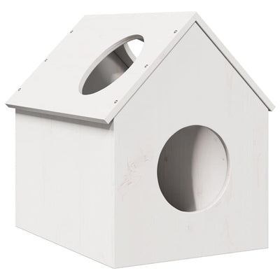 VidaXL maison pour chat 41x50x50 cm bois de pin massif blanc