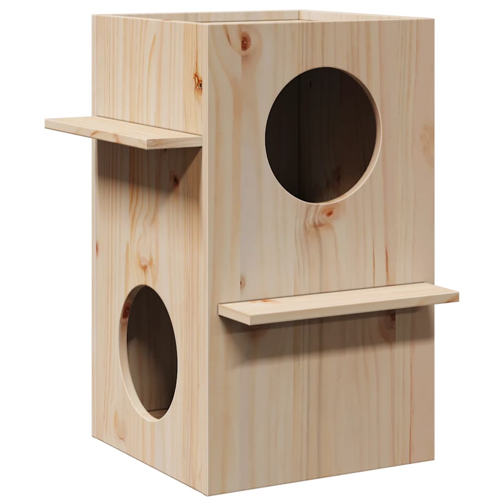 Vidaxl kattenhuis 43x43x60 cm Pine solide
