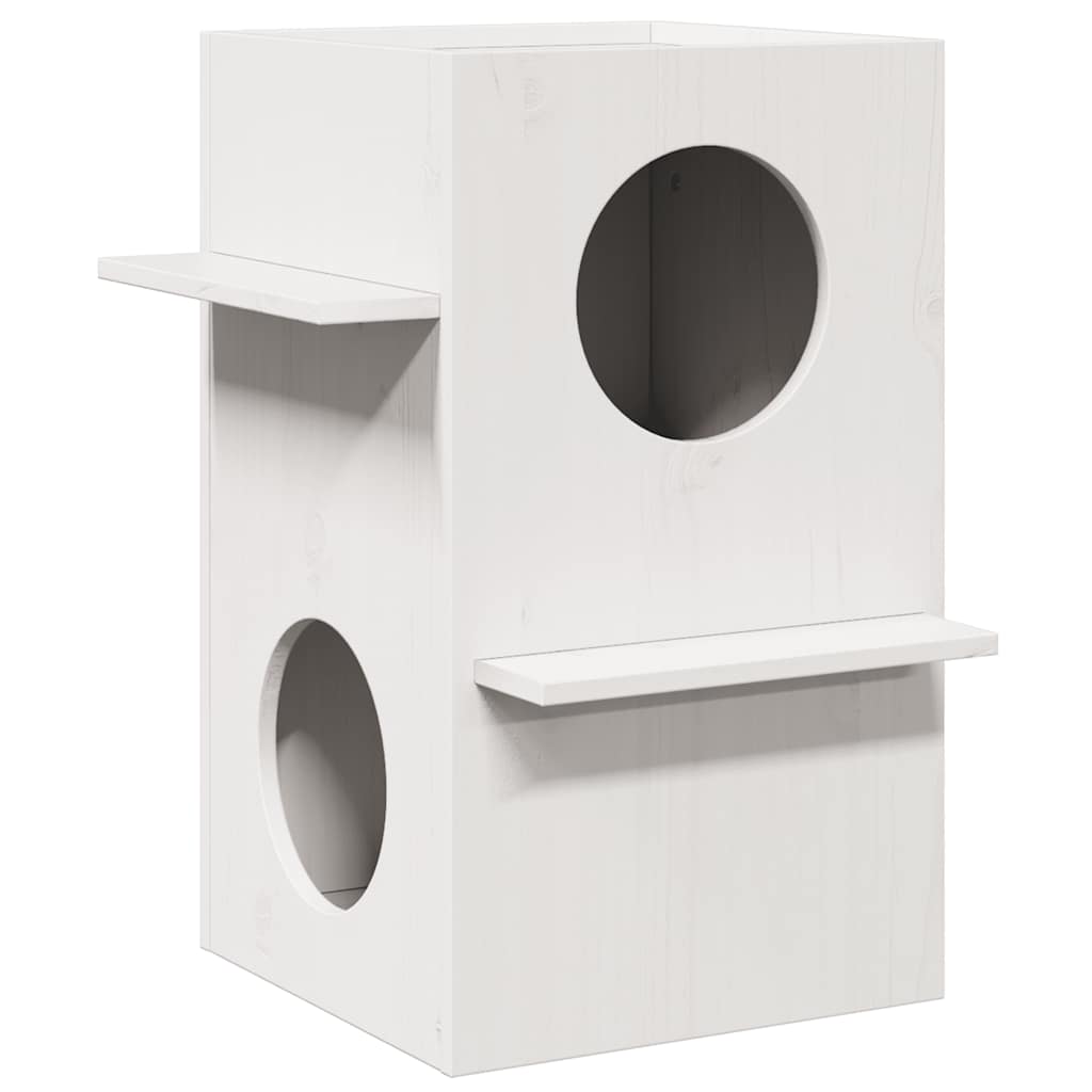 Vidaxl Kattenhuis 43x43x60 cm Pine solide blanc