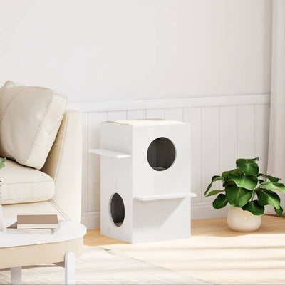 Vidaxl Kattenhuis 43x43x60 cm Pine solide blanc