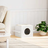 Vidaxl kattenhuis 51x35x30 cm en pin solide blanc