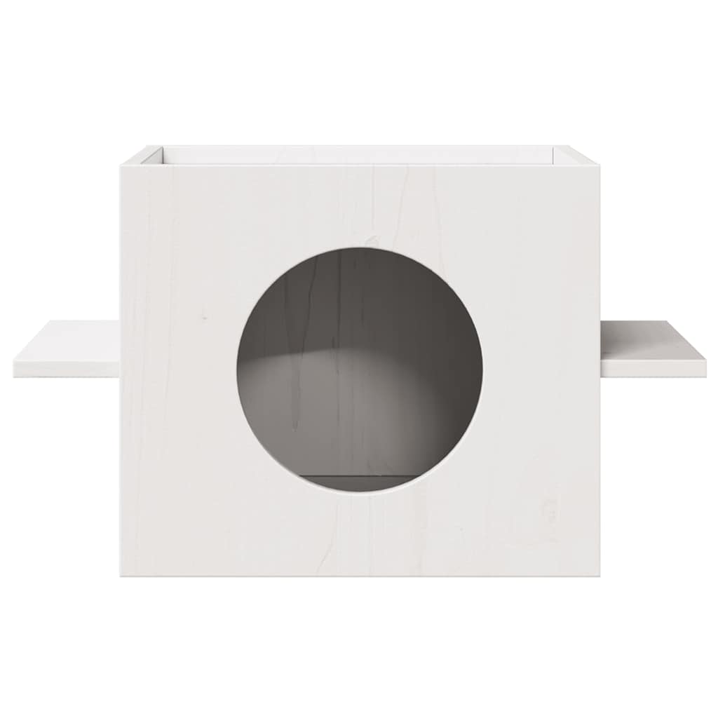 Vidaxl kattenhuis 51x35x30 cm en pin solide blanc