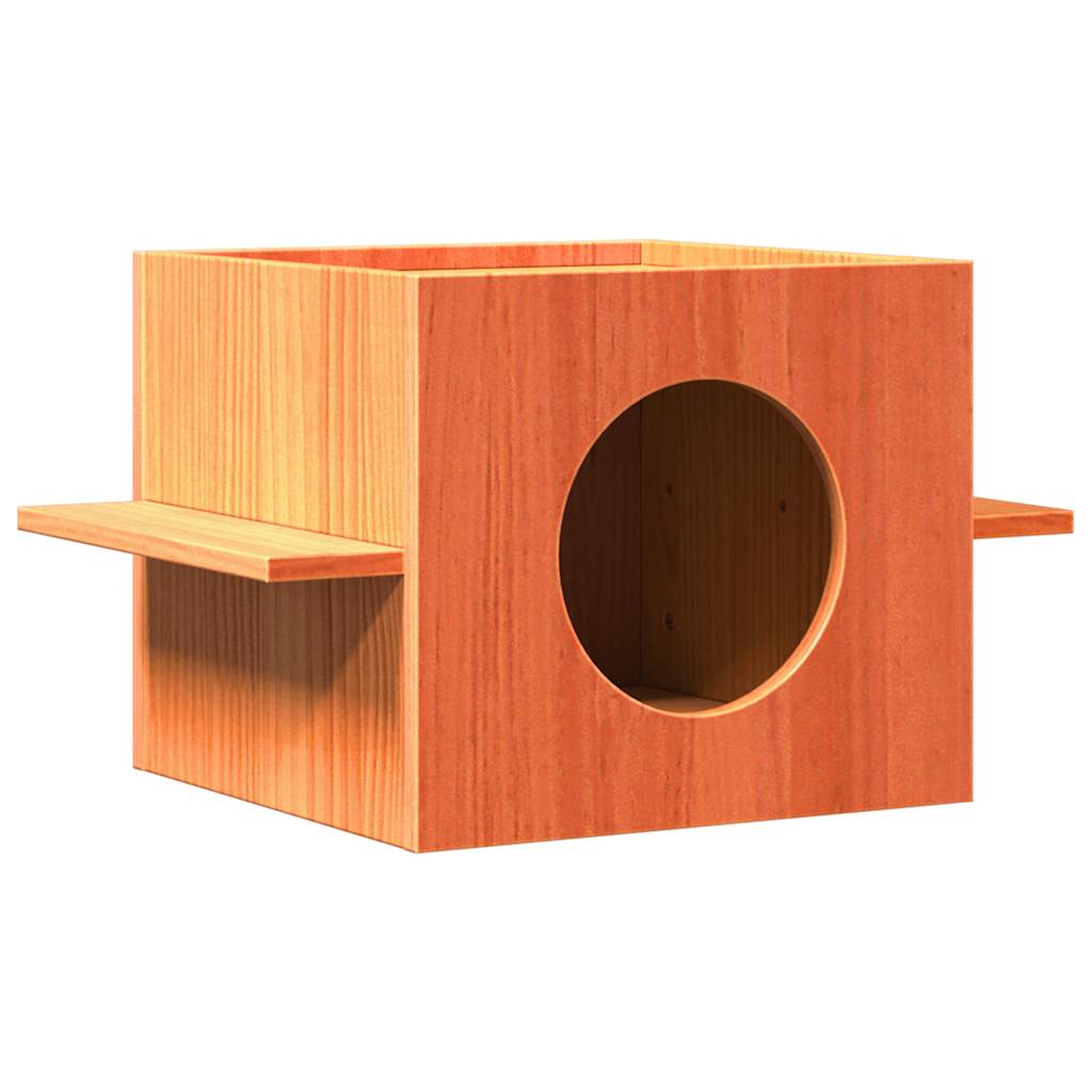 Vidaxl kattenhuis 51x35x30 cm en pin massif brun