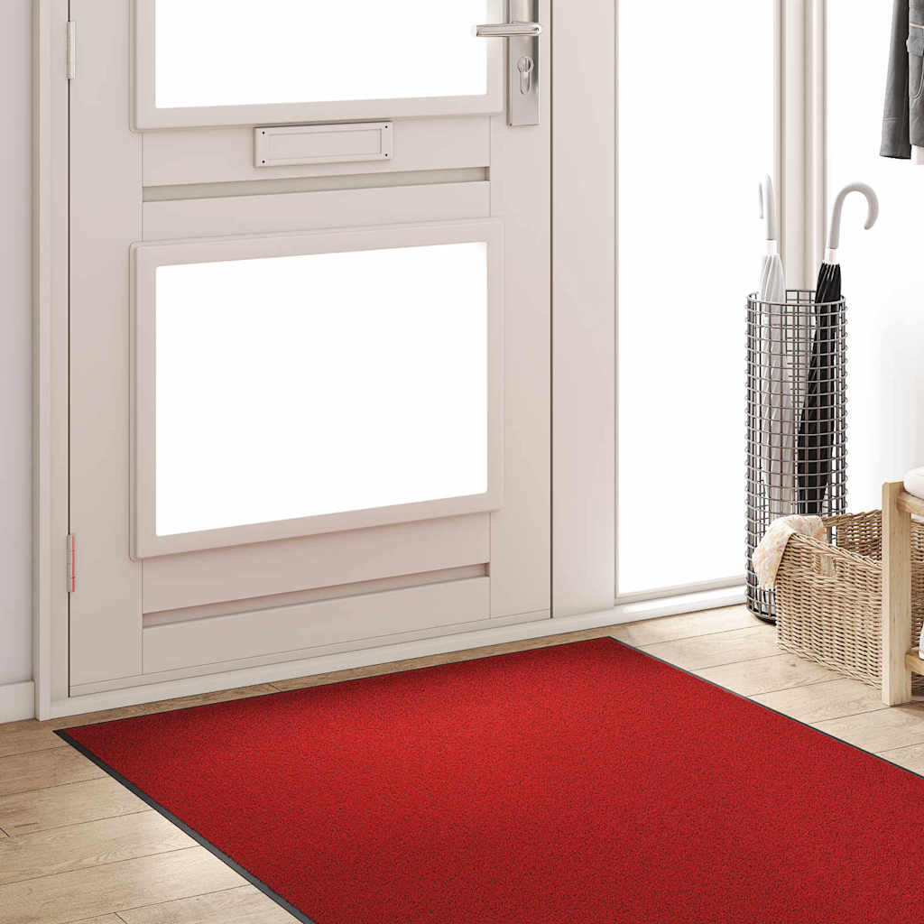 Vidaxx paillasson différent rouge et noir 120 x 300 cm polyamide et PVC